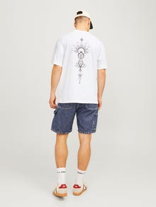 Jack & Jones Printed Round Neck T-shirt -Bright White - 12271980