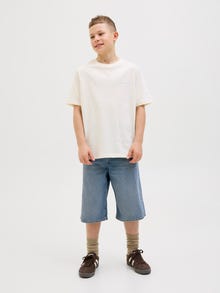 Jack & Jones Laisvas kirpimas Džinsiniai šortai Jaunimui -Blue Denim - 12272044