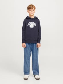 Jack & Jones JJIALEX JJORIGINAL SQ 042 JNR Baggy džinsai Jaunimui -Blue Denim - 12272094