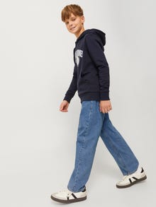 Jack & Jones JJIALEX JJORIGINAL SQ 042 JNR Baggy džinsai Jaunimui -Blue Denim - 12272094