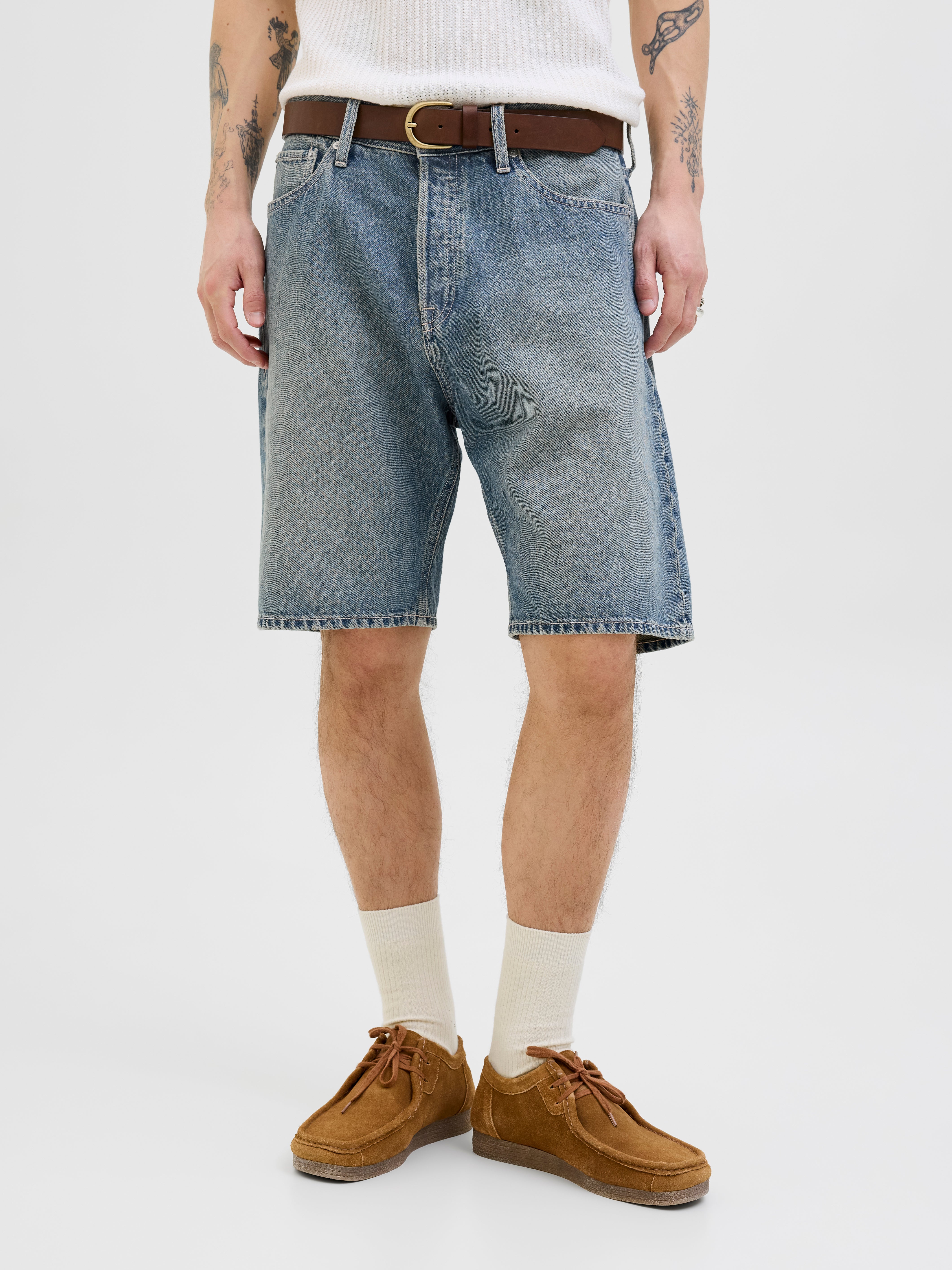 Baggy Fit Jeans-shorts
