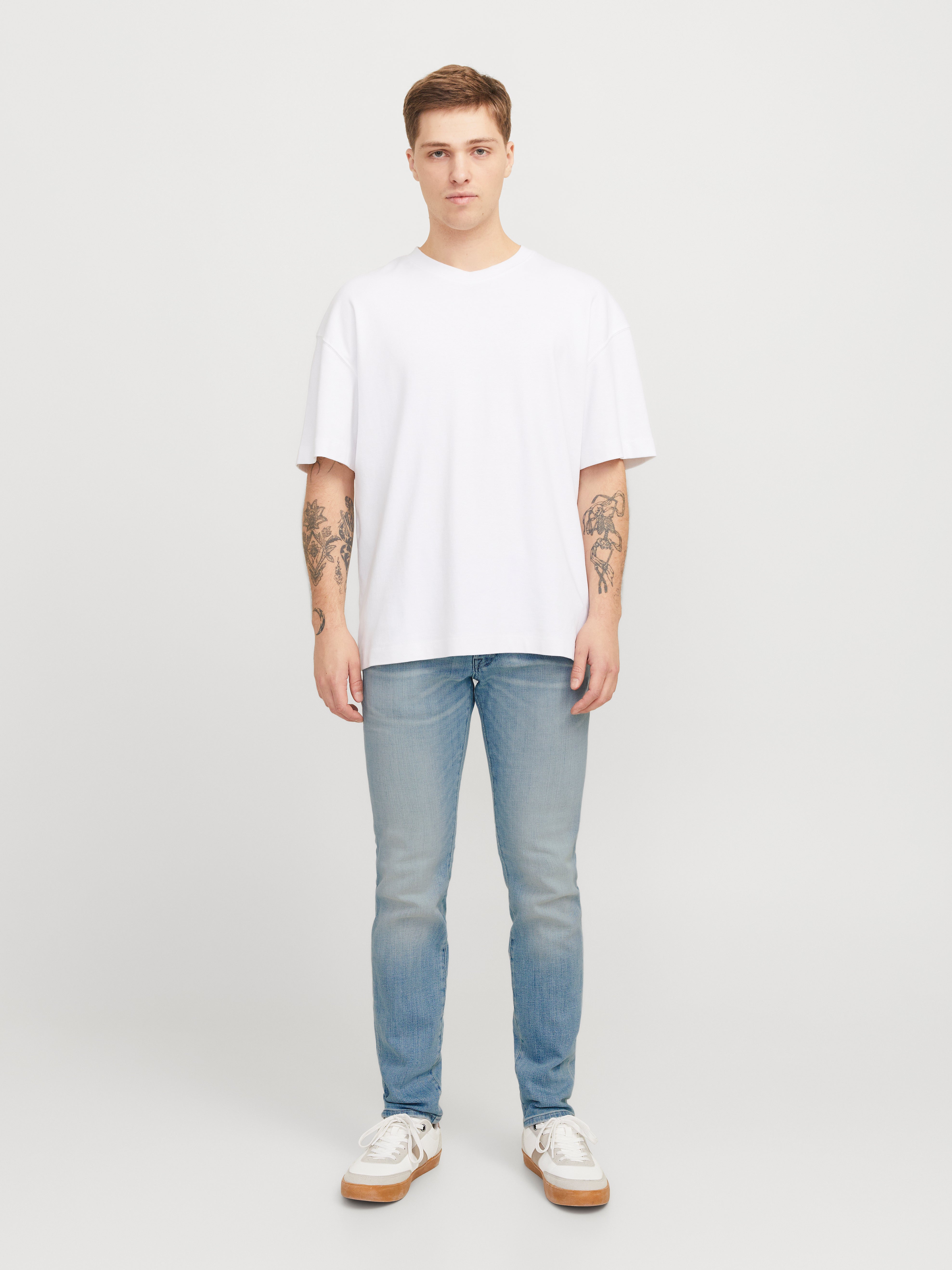 JJIGLENN JJLUKE GE 238 NOOS Jeans Slim Fit | Azul Médio | Jack & Jones JJIGLENN JJLUKE GE 238 NOOS Jeans Slim Fit | Azul Médio | Jack & Jones