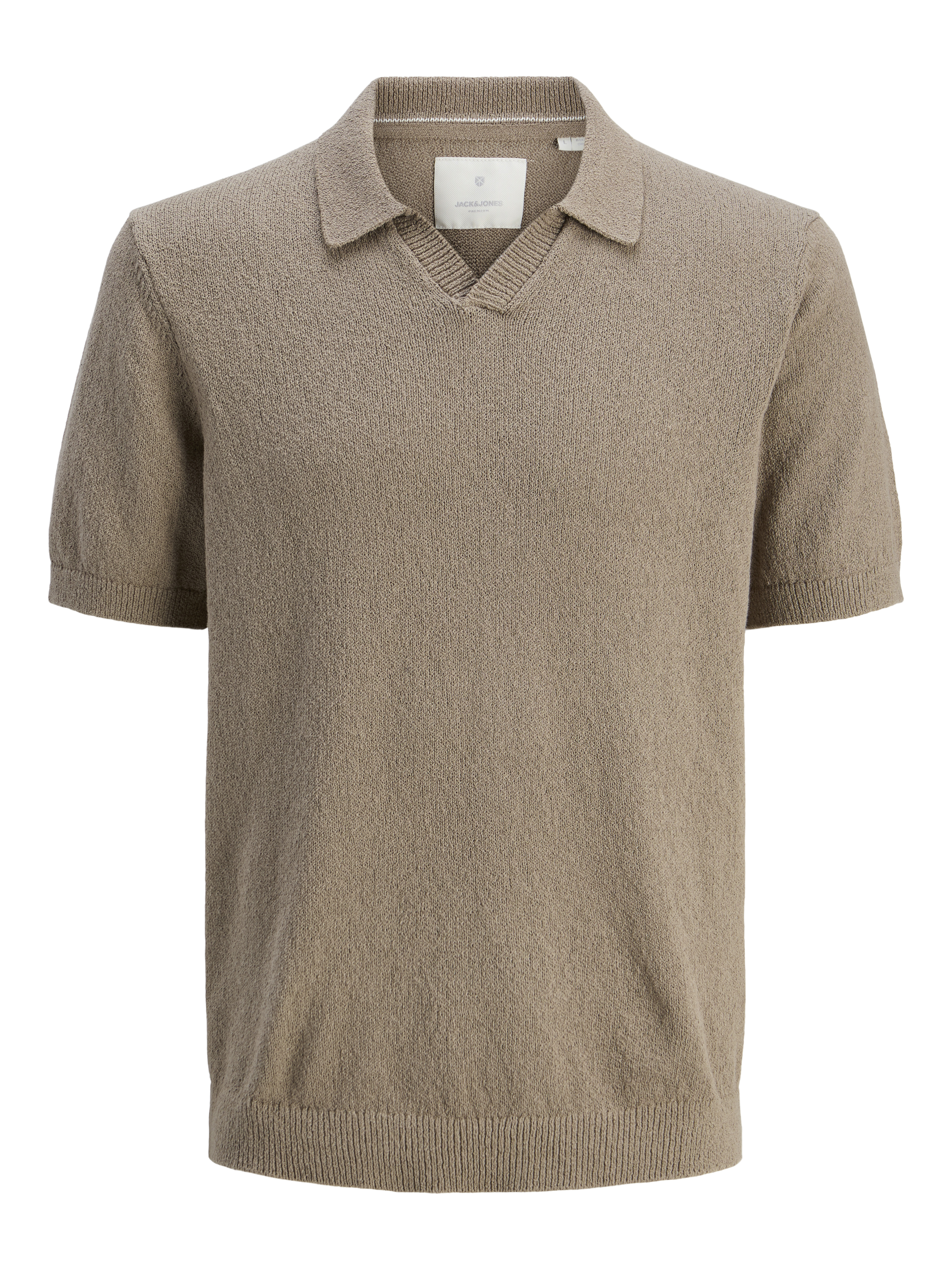 Thumbnail - Einfarbig Gestricktes Polo