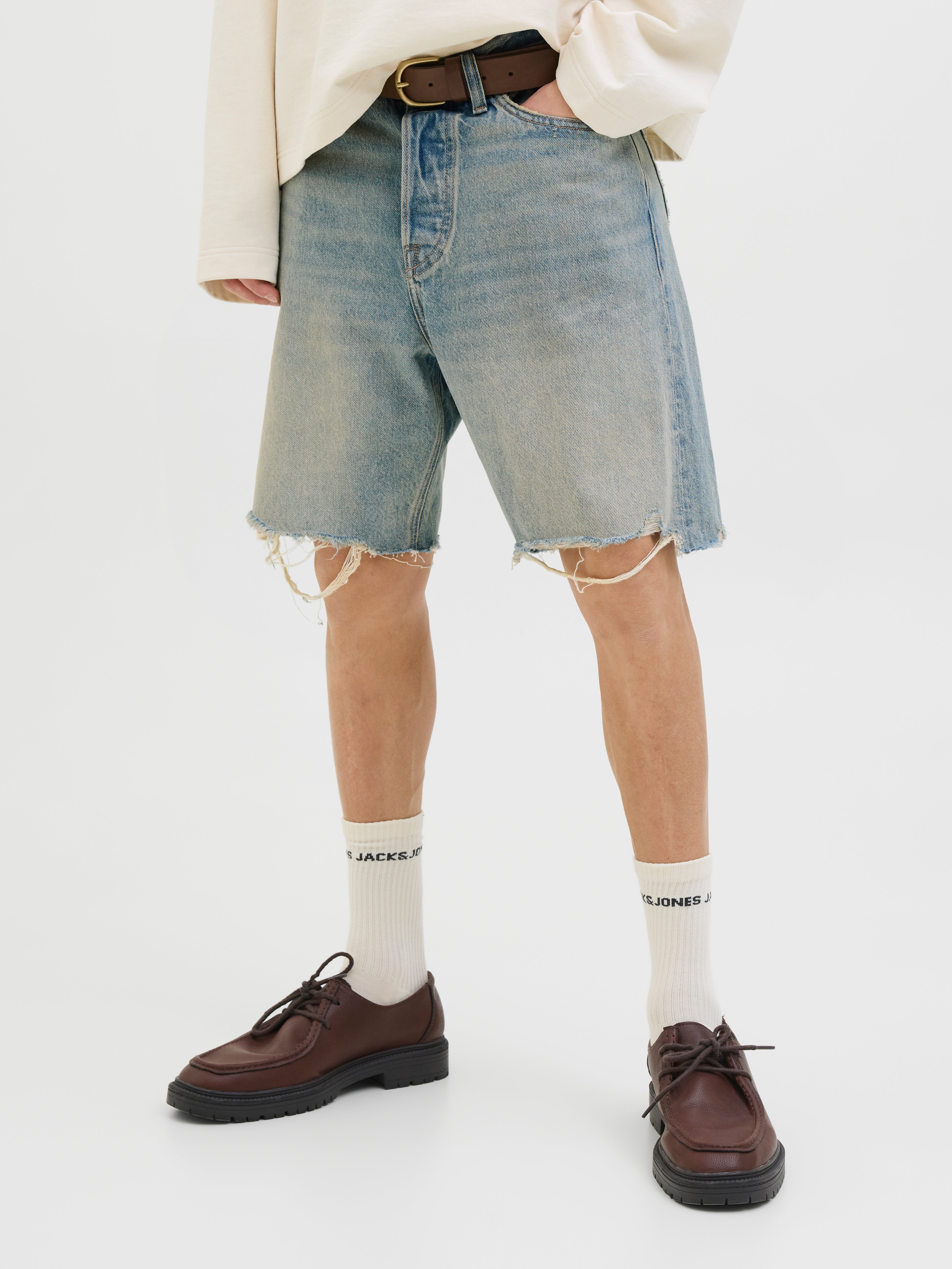 Baggy Fit Jeans-shorts