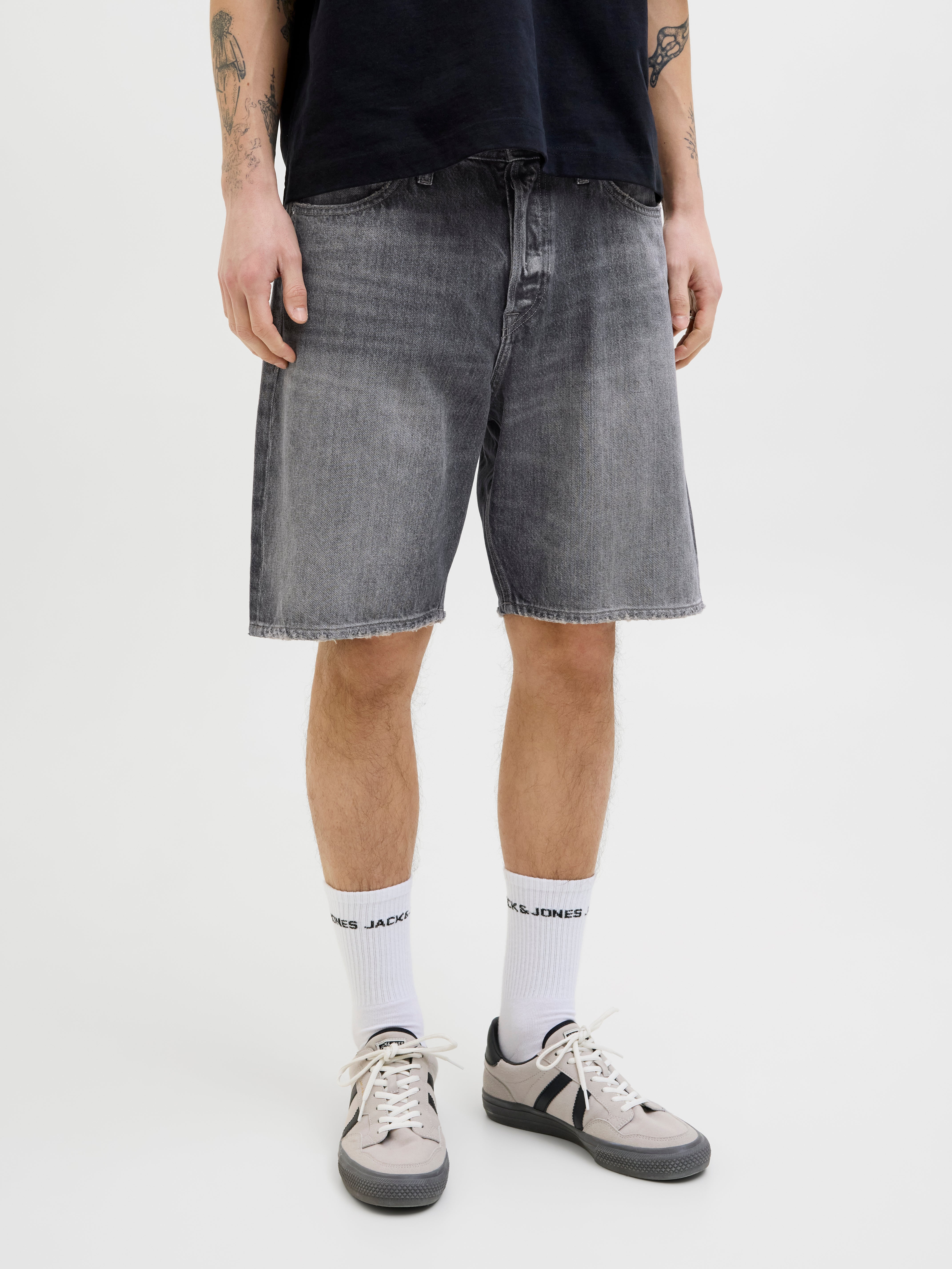 Thumbnail - Baggy Fit Jeans-shorts