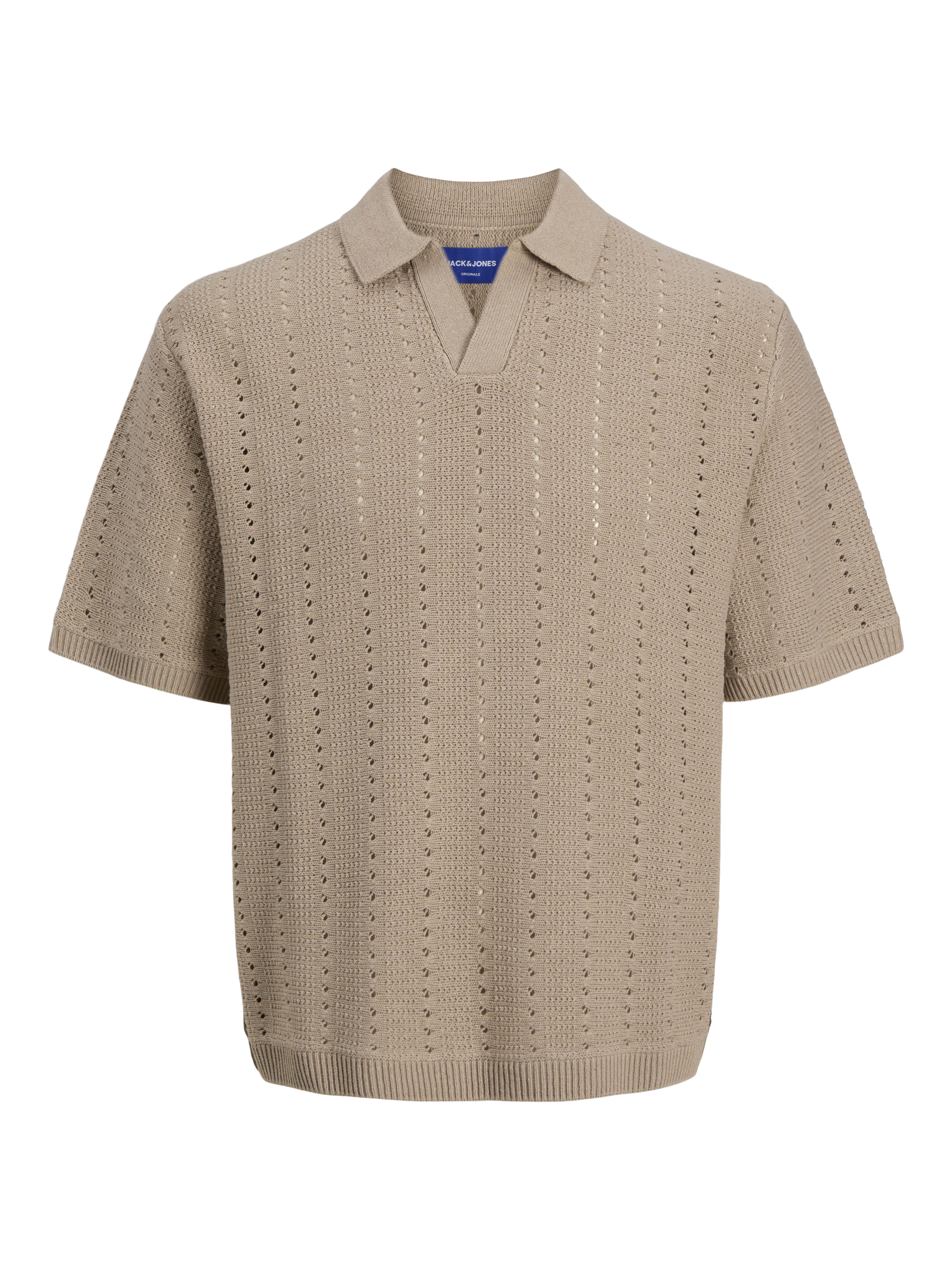 Thumbnail - Einfarbig Gestricktes Polo