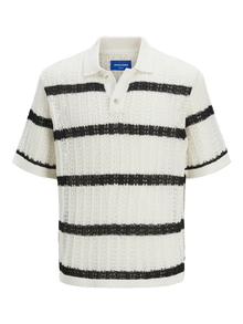 Jack & Jones W paski Koszula polo -Sea Salt - 12272580
