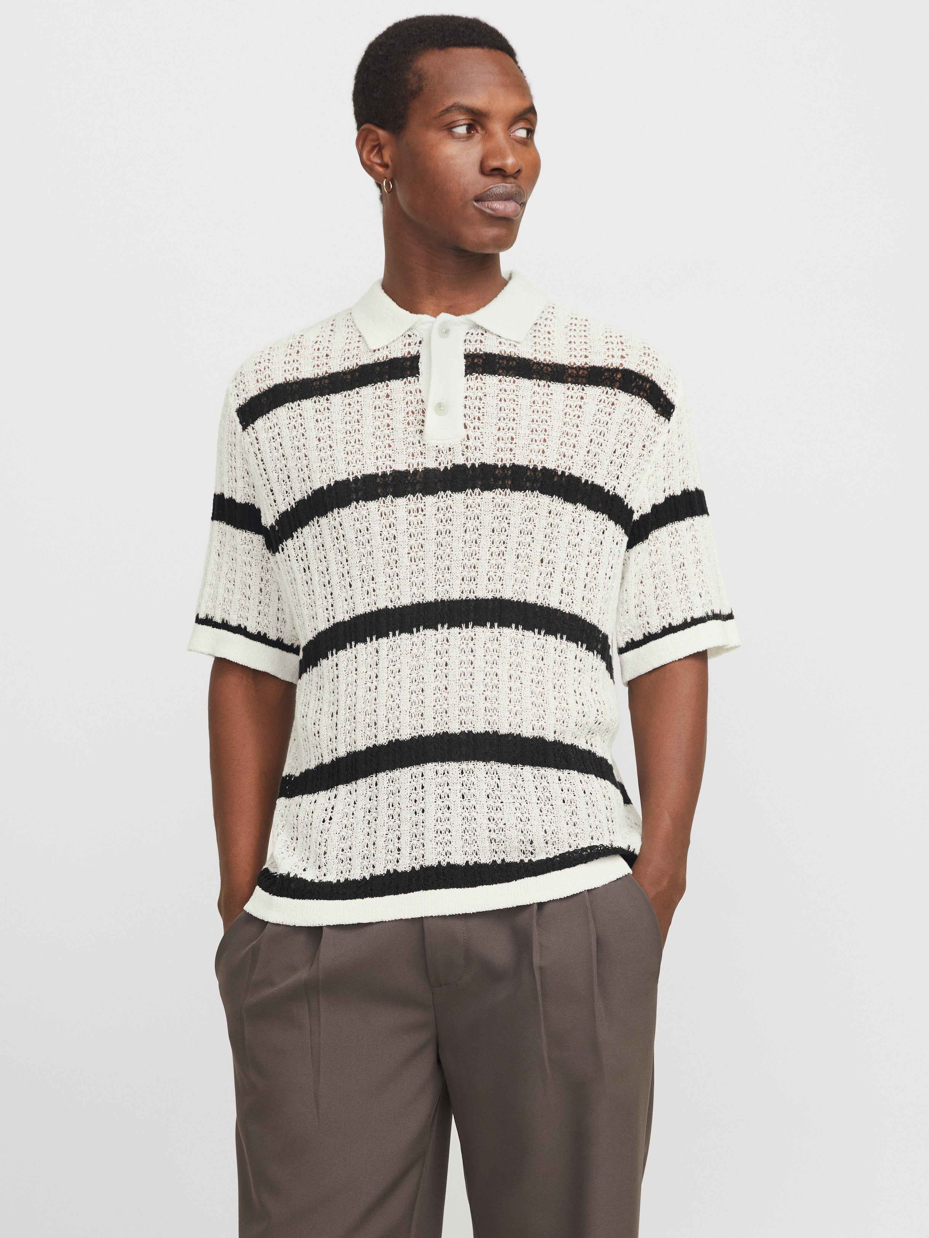 Thumbnail - Gestreift Poloshirt