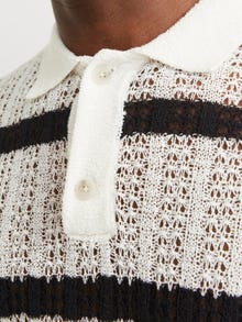 Jack & Jones W paski Koszula polo -Sea Salt - 12272580