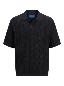 Jack & Jones Stribet Polo -Black - 12272580