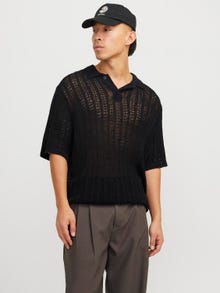 Jack & Jones Stribet Polo -Black - 12272580