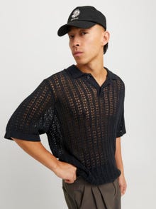 Jack & Jones Stribet Polo -Black - 12272580