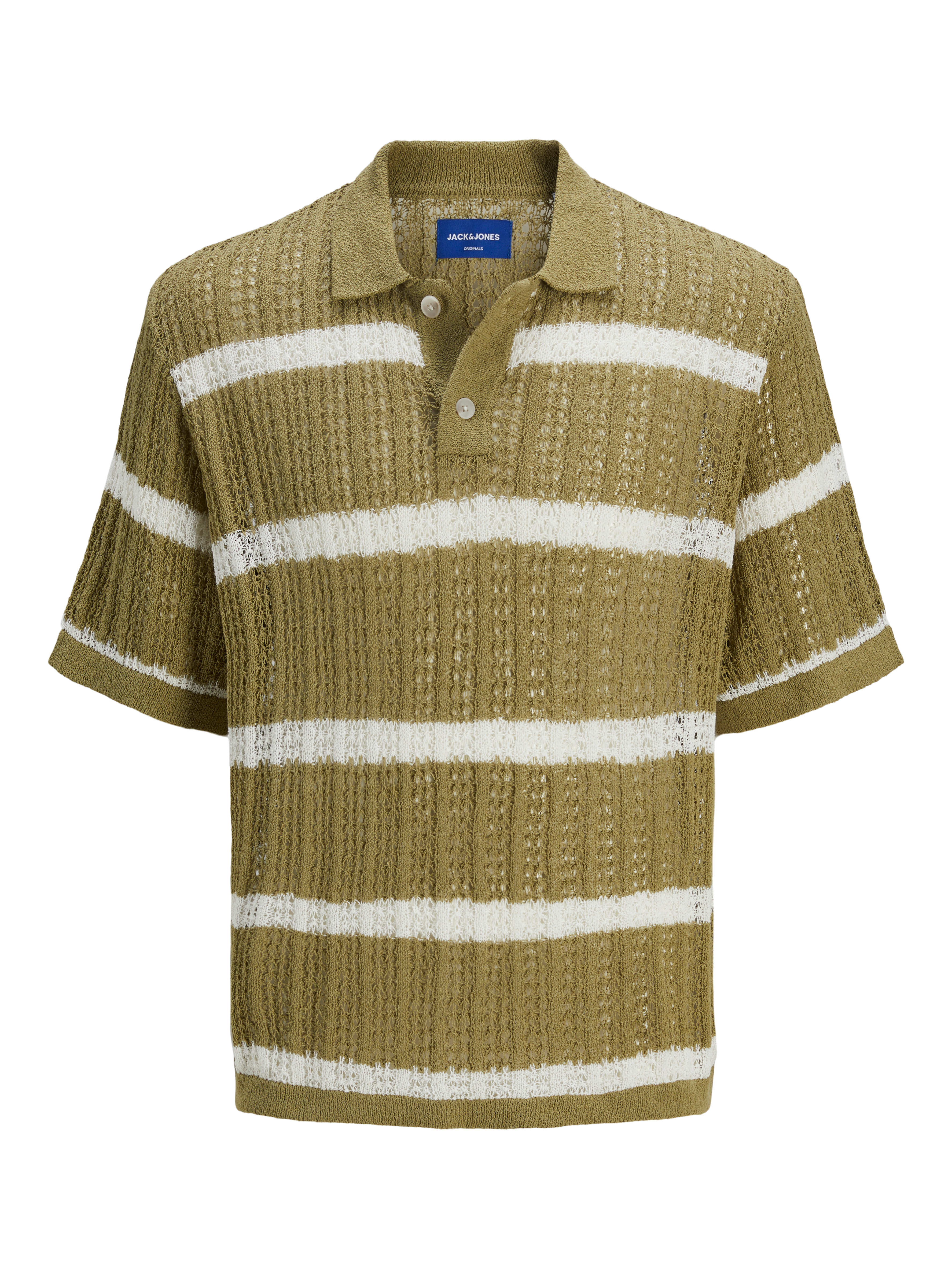 Thumbnail - Gestreift Gestricktes Polo