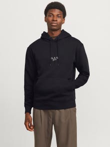 Jack & Jones Logotyp Hoodie -Black - 12272694
