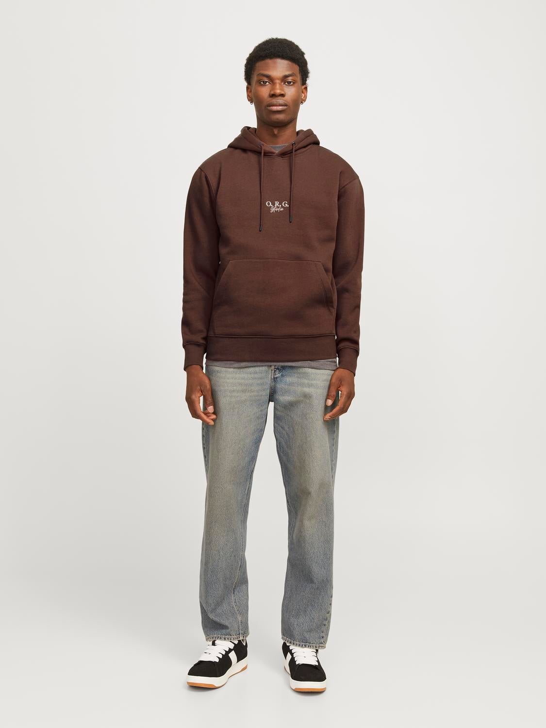 Logo Hoodie | Medium Brown | Jack & Jones® Logo Hoodie | Medium Brown | Jack & Jones®