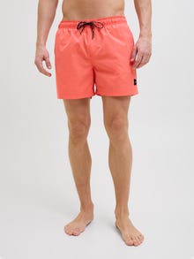 Jack & Jones Klasikinis kirpimas Maudymosi šortai -Hot Coral - 12272776
