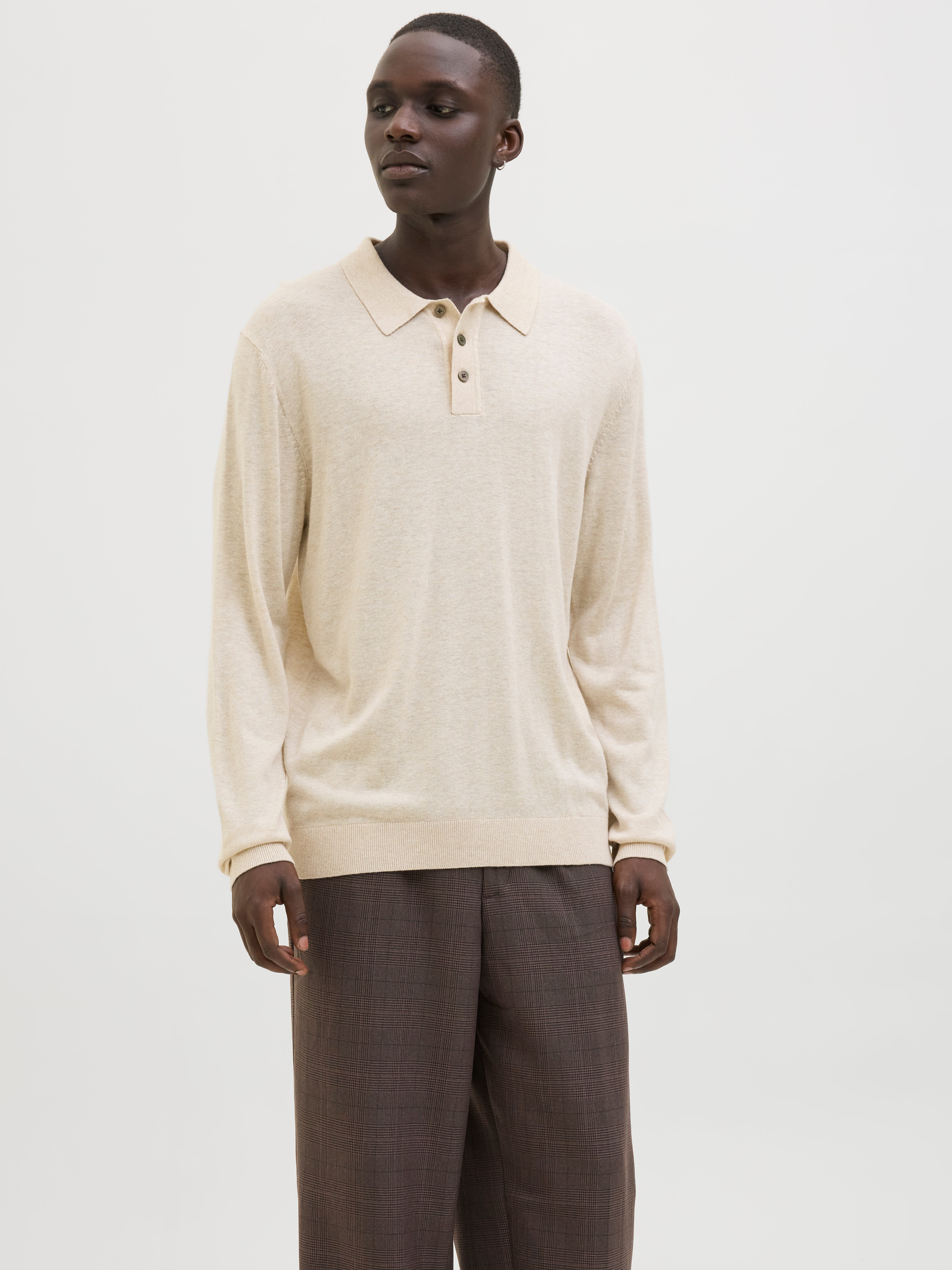 Einfarbig Poloshirt