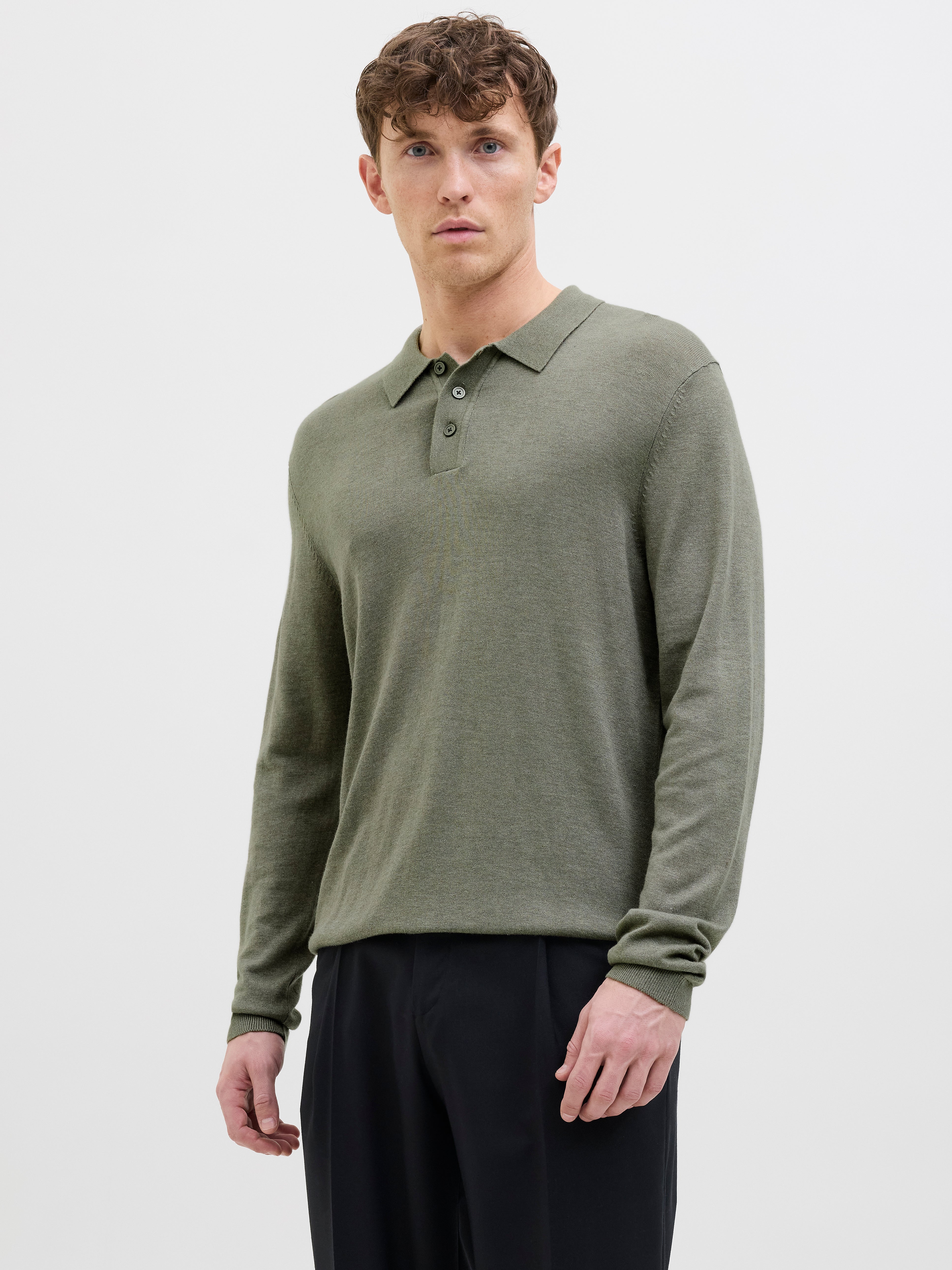 Einfarbig Poloshirt