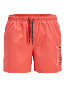 Jack & Jones Regular Fit Badeshorts -Hot Coral - 12272799