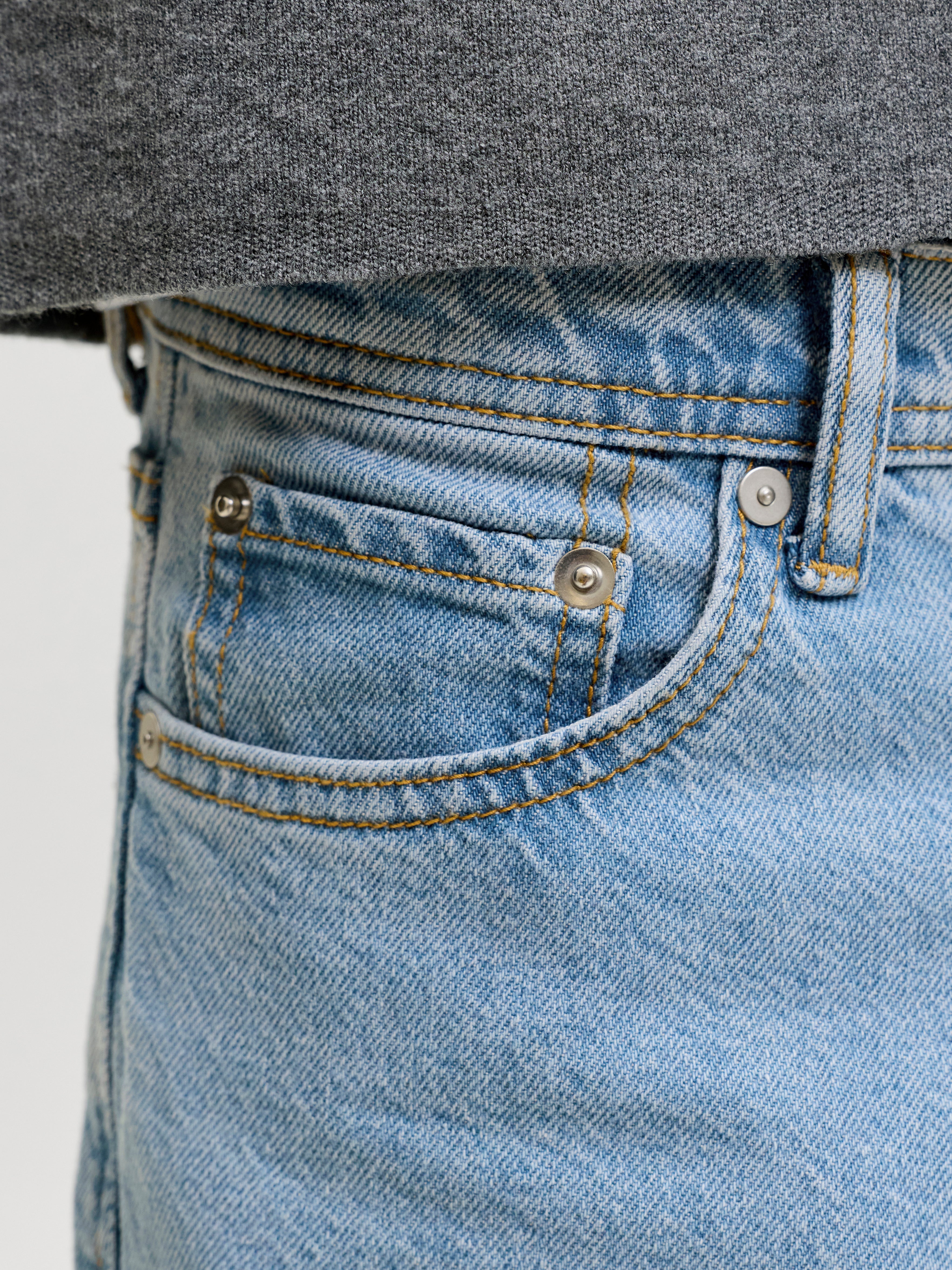 Jeans Uomo Jack & Jones JJIALEX Baggy Fit, Vita Alta, Blu Denim Stonewashed, 29W X 30L