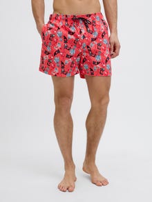 Jack & Jones Klasikinis kirpimas Maudymosi šortai -Hot Coral - 12272809