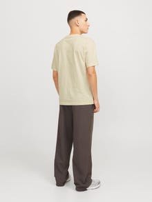 Jack & Jones Spausdintas raštas Marškinėlių apykaklė Marškinėliai -Antique White - 12272966