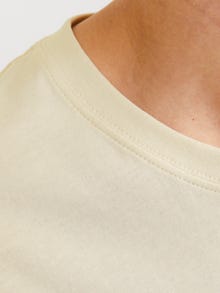 Jack & Jones Spausdintas raštas Marškinėlių apykaklė Marškinėliai -Antique White - 12272966