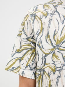 Jack & Jones T-shirt All Over Print -Cloud Dancer - 12272984