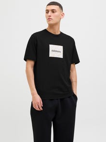 Jack & Jones T-shirt Logo Col ras du cou -Black - 12272993