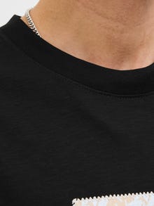Jack & Jones T-shirt Logo Col ras du cou -Black - 12272993