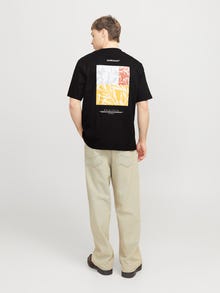Jack & Jones Takapainatus T-paita -Black - 12272996