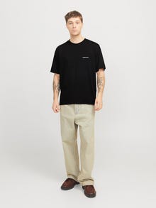 Jack & Jones Takapainatus T-paita -Black - 12272996