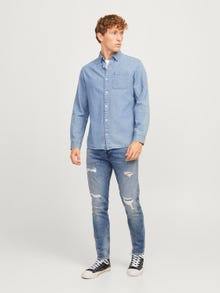 Jack & Jones JJIERIK JJCOLE CB 625 Siaurėjantys džinsai -Blue Denim - 12273011