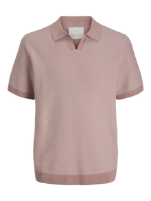 Jack & Jones Ensfarvet Striktrøje -Adobe Rose - 12273012