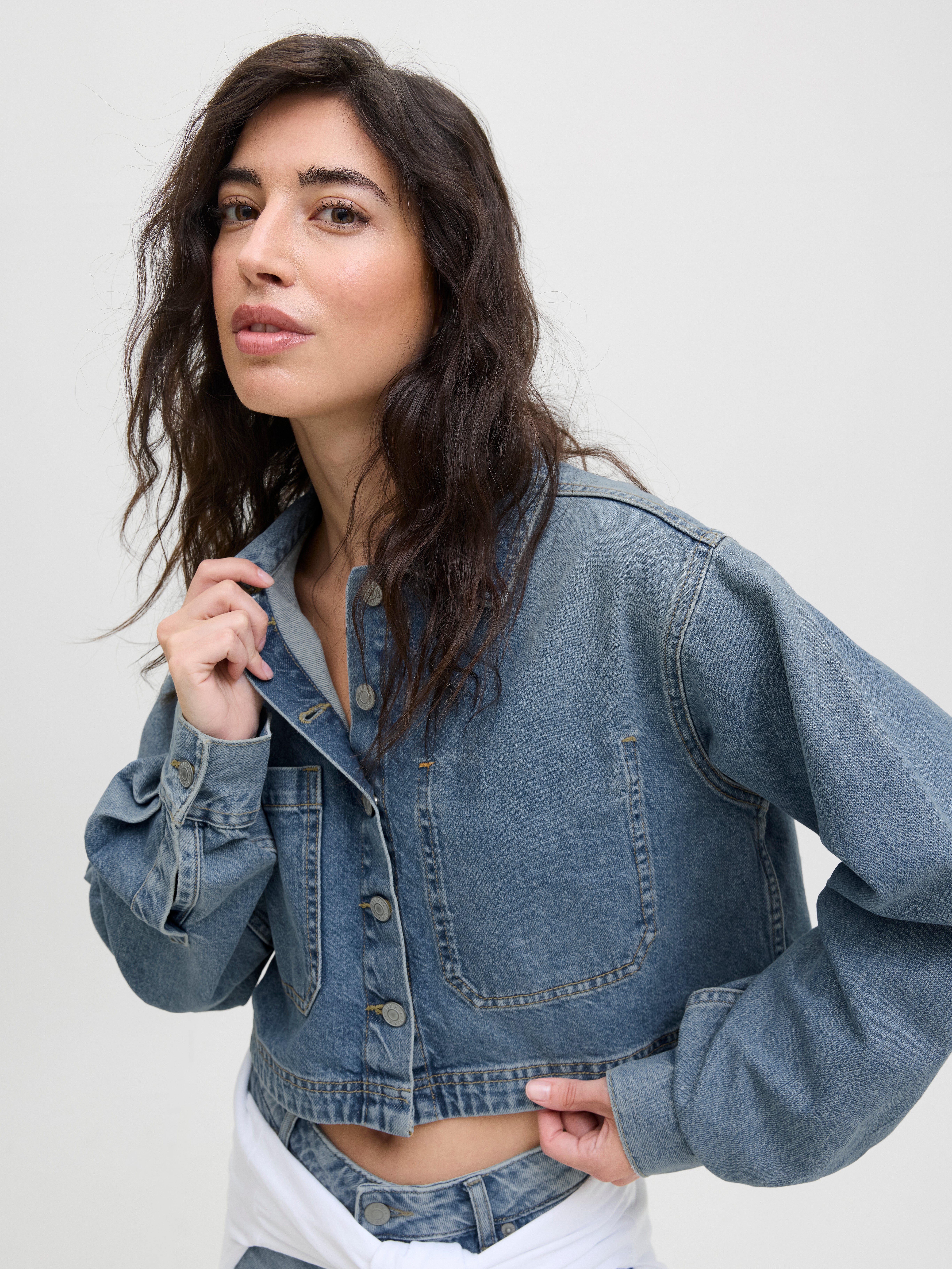 JJXX JXALYS CLASSIC - Giacca di jeans - light blue denim/carta da JJXX JXALYS CLASSIC - Giacca di jeans - light blue denim/carta da