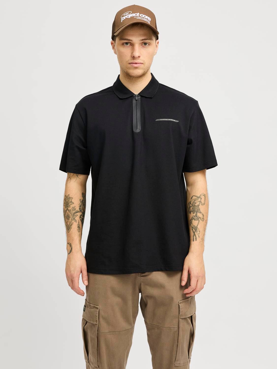 Gedruckt Polokragen Poloshirt