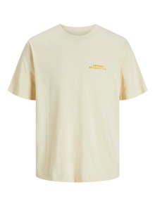 Jack & Jones Back printet Crewneck T-shirt -Antique White - 12273160