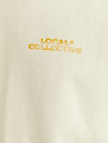 Jack & Jones Back printet Crewneck T-shirt -Antique White - 12273160