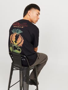 Jack & Jones Baktryck T-shirt -Black - 12273160