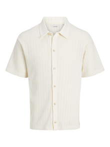 Jack & Jones Enfärgat Polo T-shirt -Egret - 12273265