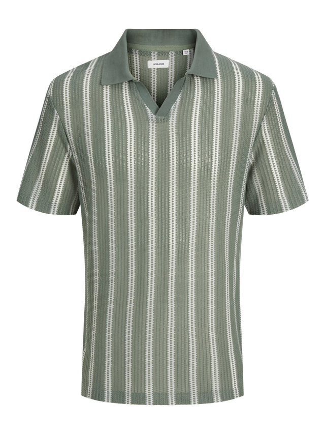 Jack & Jones Striped Resort Collar Polo - 12273316