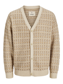 Jack & Jones All Over Print Kardigan -Tannin - 12273410
