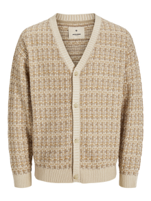 Jack & Jones All Over Print Vest -Tannin - 12273410