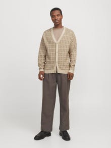 Jack & Jones All Over Print Kardigan -Tannin - 12273410