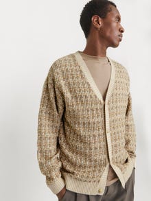 Jack & Jones All Over Print Kardigan -Tannin - 12273410