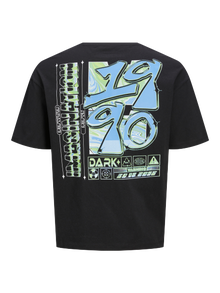 Jack & Jones Printet Crewneck T-shirt -Black - 12273433