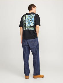 Jack & Jones Printet Crewneck T-shirt -Black - 12273433