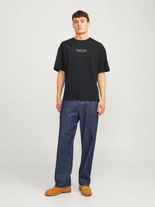 Jack & Jones Printet Crewneck T-shirt -Black - 12273433