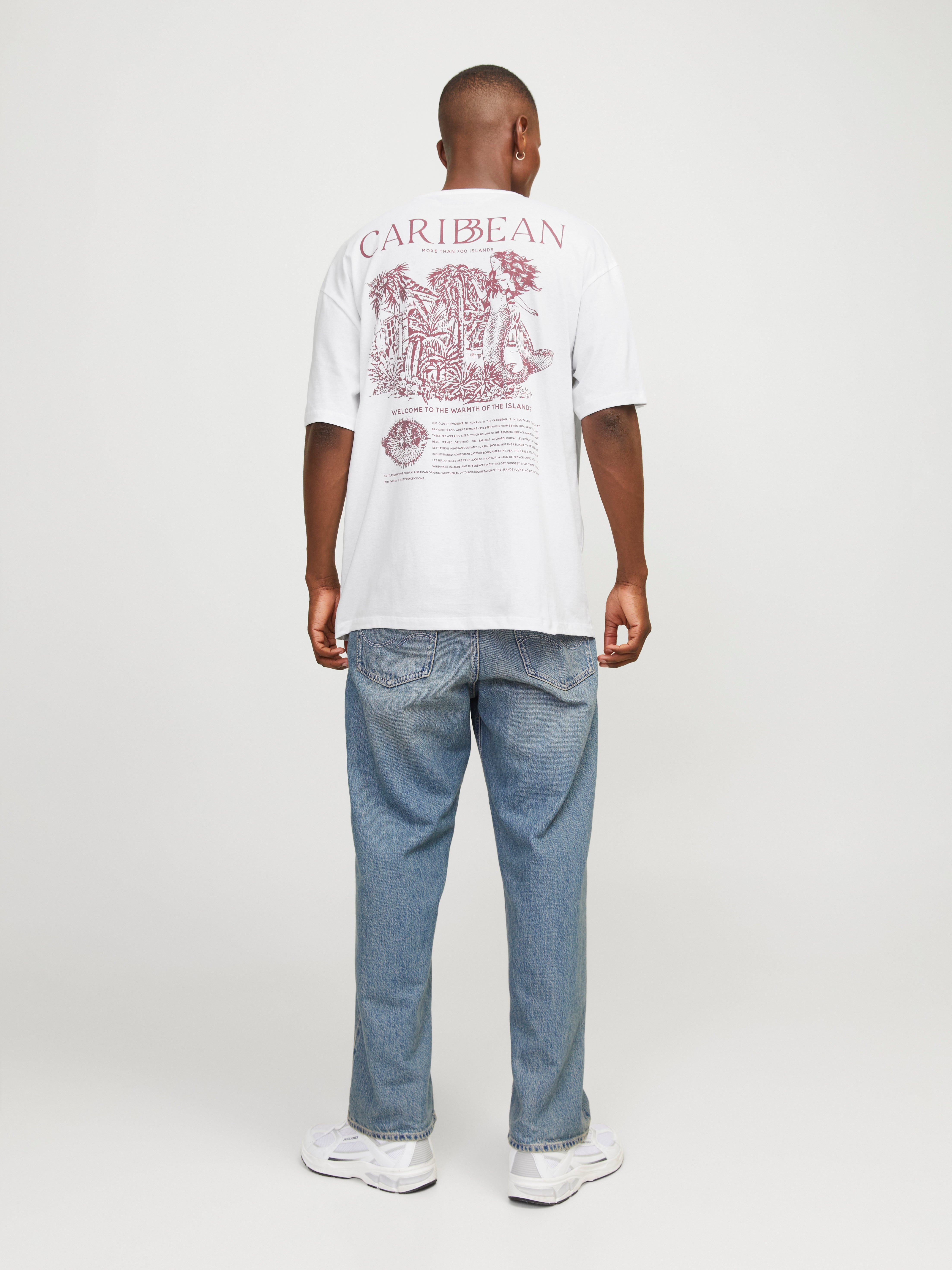 Printed Crew neck T-shirt | White | Jack & Jones®