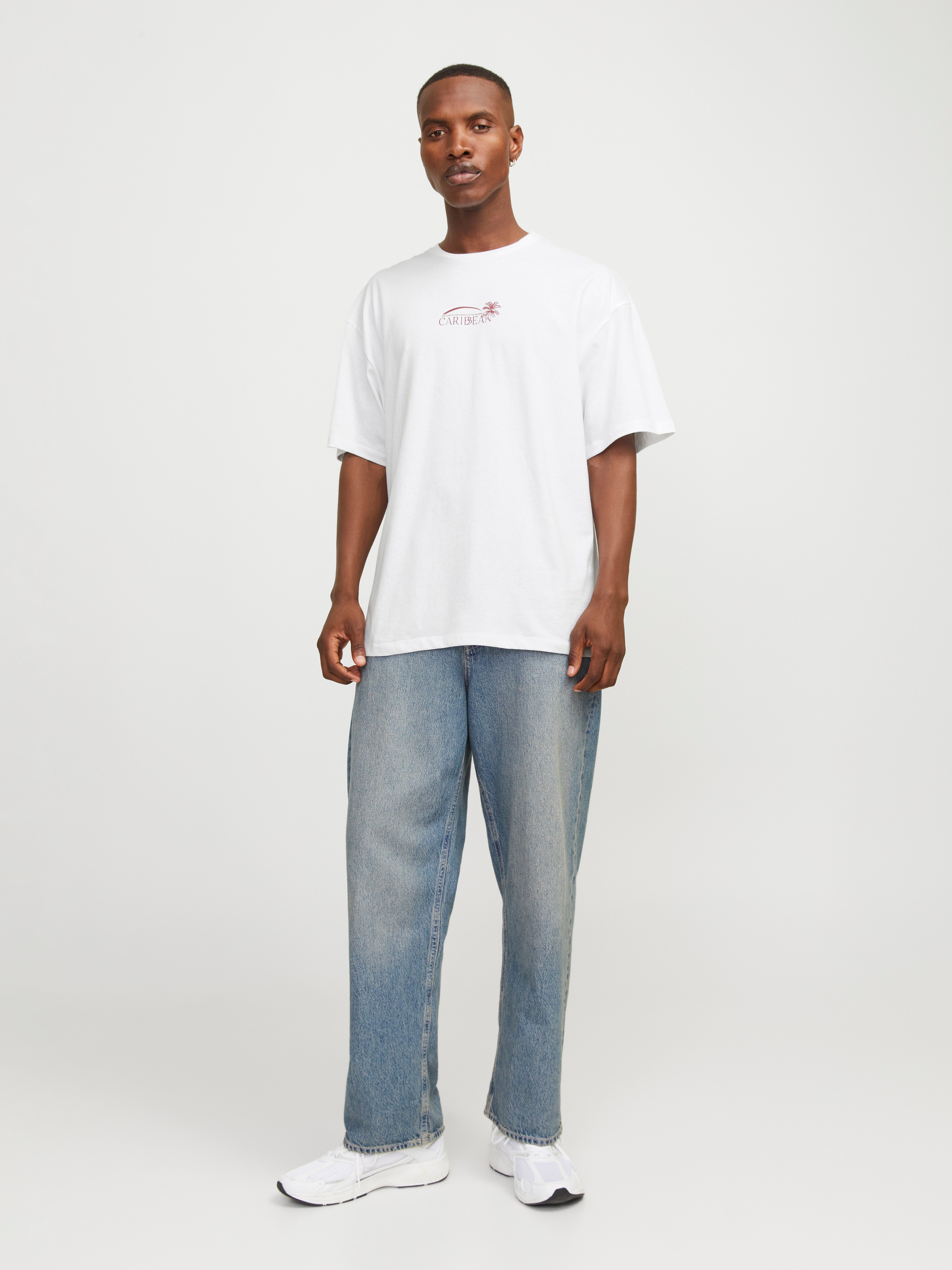 Printed Crew neck T-shirt | White | Jack & Jones®